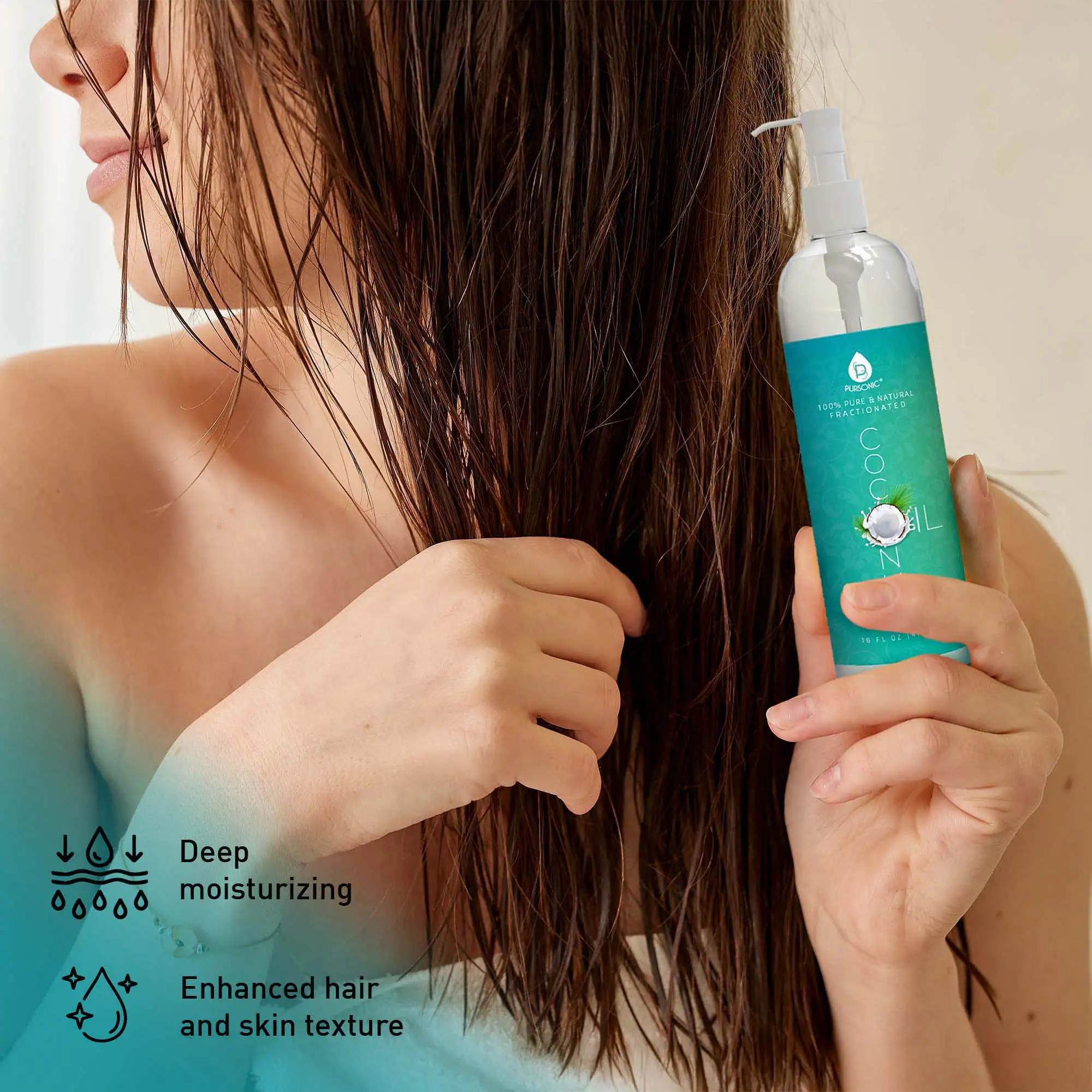 PUDCHC  
PURE 100% NATURAL  
FRACTIONATED COCONUT OIL  

Deep moisturizing  
Enhanced hair and skin texture