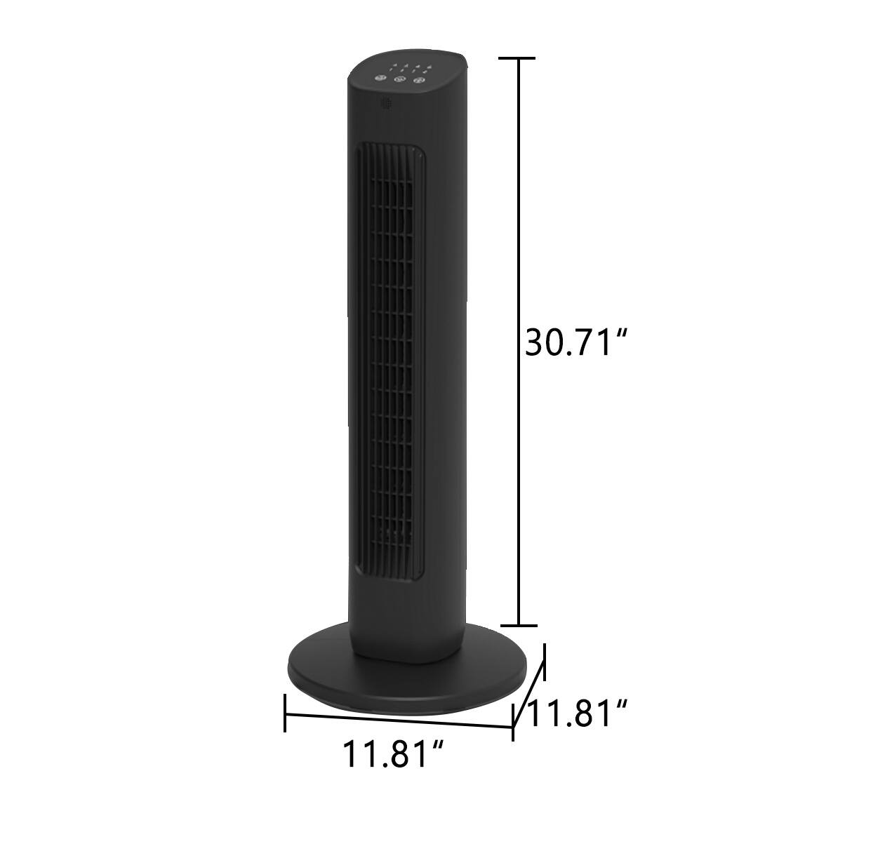 Electactic 36 Inch Tower Fan with Remote Control, 3 Speeds, 15H Timer ...