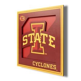 YouTheFan - Iowa State Cyclones 12'' x 12'' 3D Logo Wall Art - Multicolor