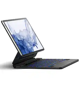 Dexnor - Keyboard Case for Samsung Galaxy Tab S10+ Plus/S9+ Plus/S9 FE+ Plus/S8+ Plus/S7+ Plus/S7 FE with Magnetic Stand - Black