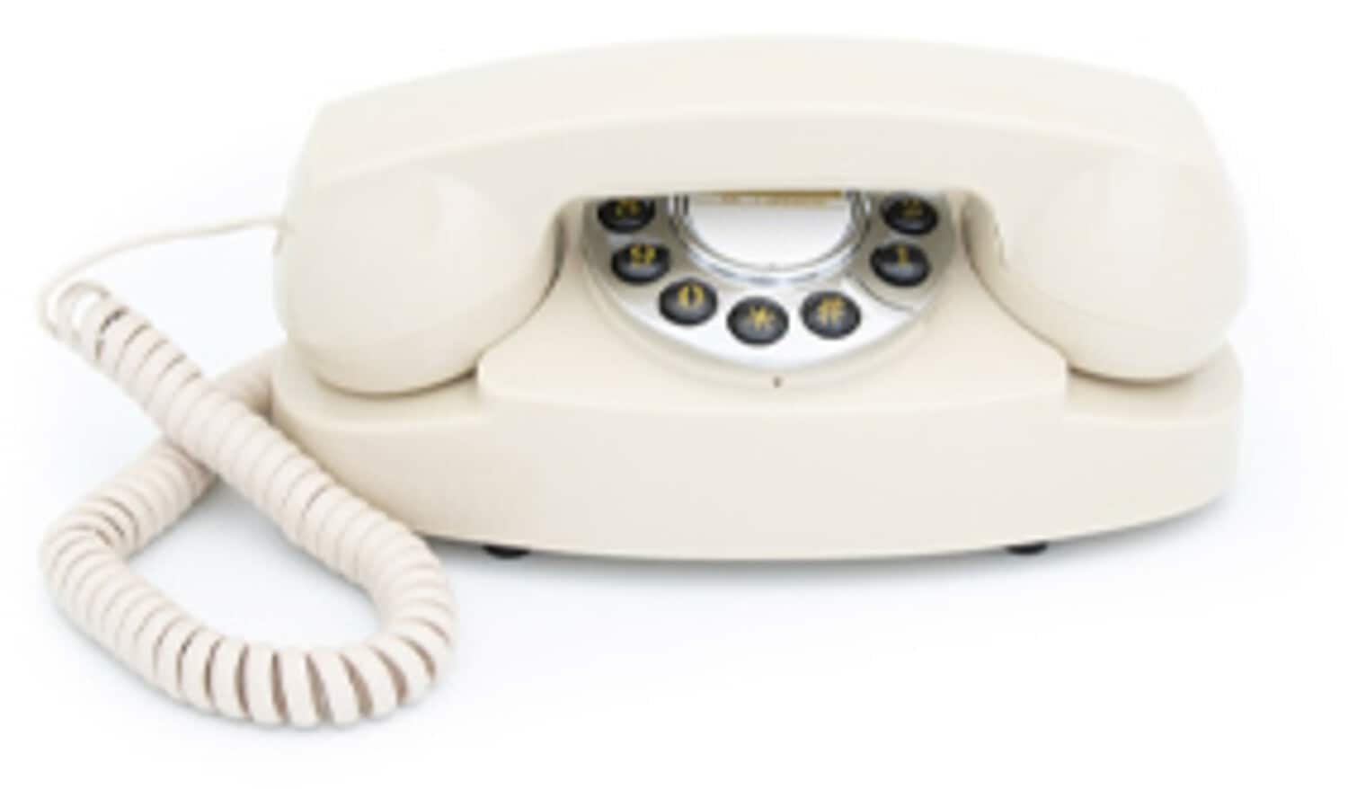 PopMarket - GPO Retro GPOAUDCR Audrey Bedside Push Button Telephone - Ivory - MISC ACCESSORY - White