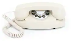 Front. PopMarket - GPO Retro GPOAUDCR Audrey Bedside Push Button Telephone - Ivory - EQUIPMENT - White.