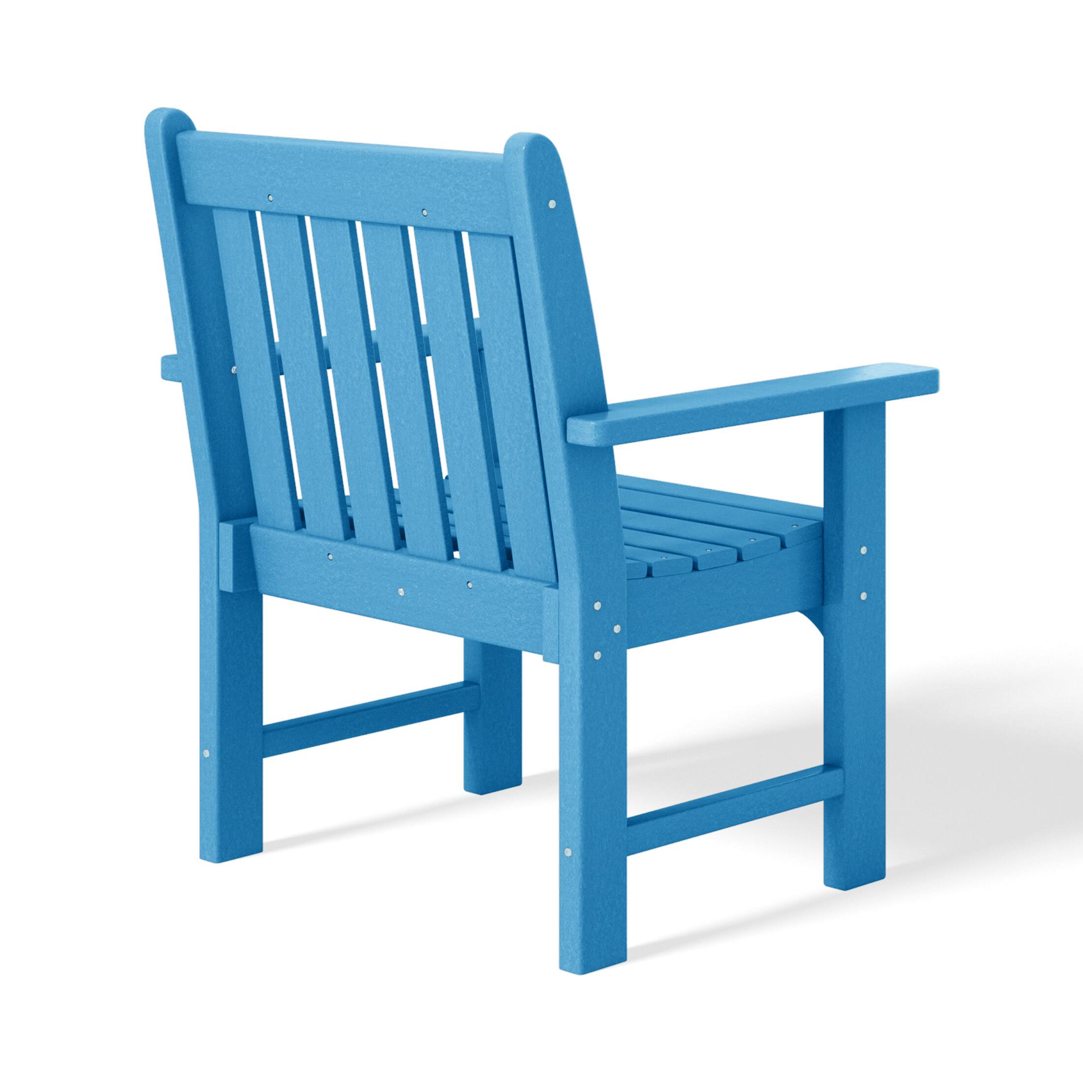 Alt View 1. WestinTrends - WestinTrends Malibu Outdoor Patio HDPE Adirondack Dining Arm Chair - Pacific Blue.