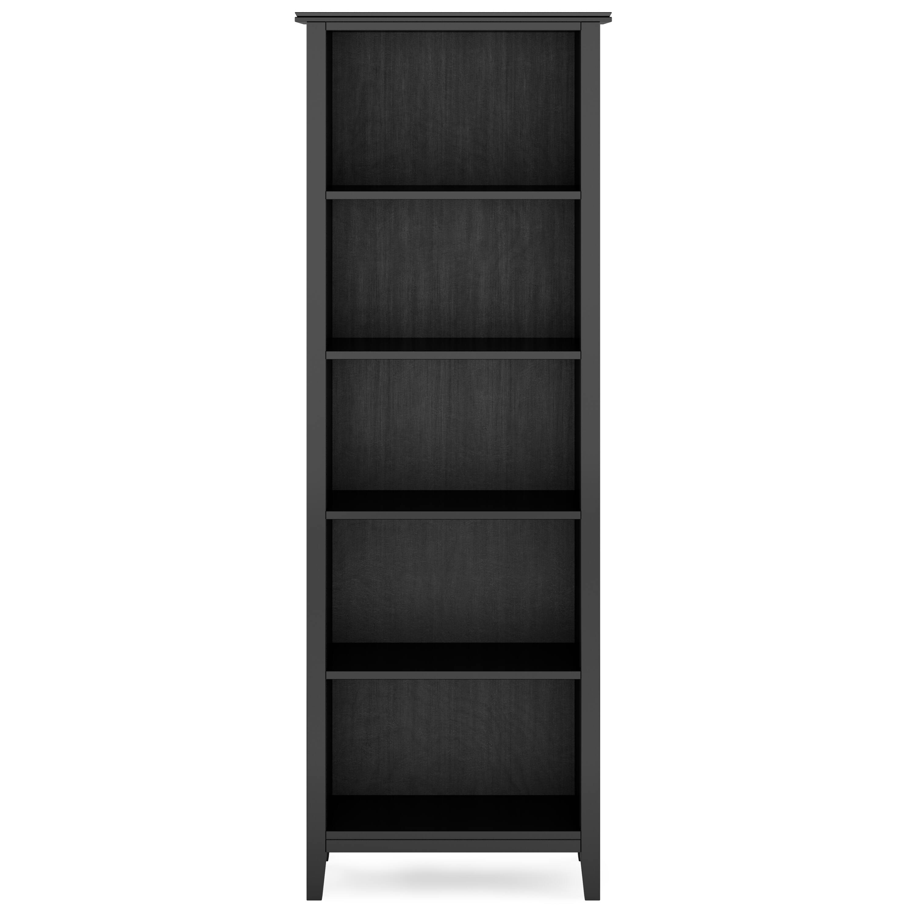 Alt View 4. Simpli Home - Artisan 72 inch TV Stand with 26 inch 5 Shelf Bookcases (Set of 3) - Black.