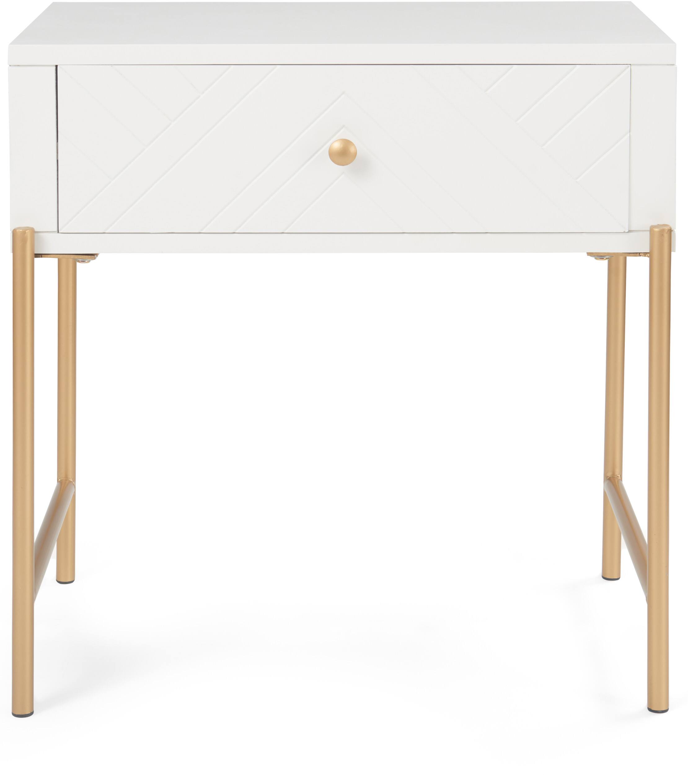 Alt View 13. Adore Decor - Jupiter Side Table - White and Gold.