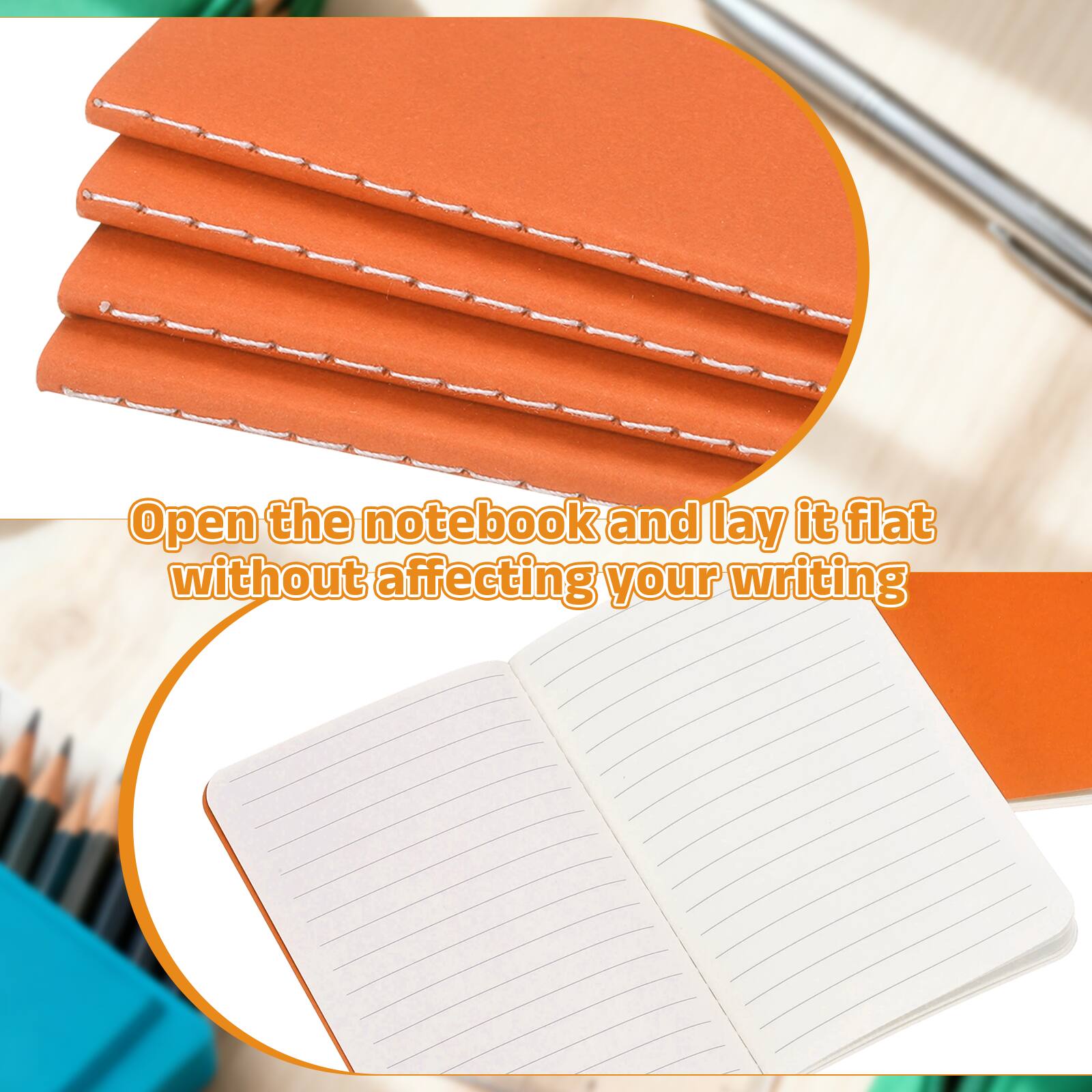 Open the notebook and lay it flat without affecting your writing