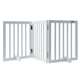VEVOR - Free Standing Dog Gate, 24" H x 60" W Freestanding Pet Gate, 3 Panels Foldable Dog Gate for Wide and Narrow Passageways