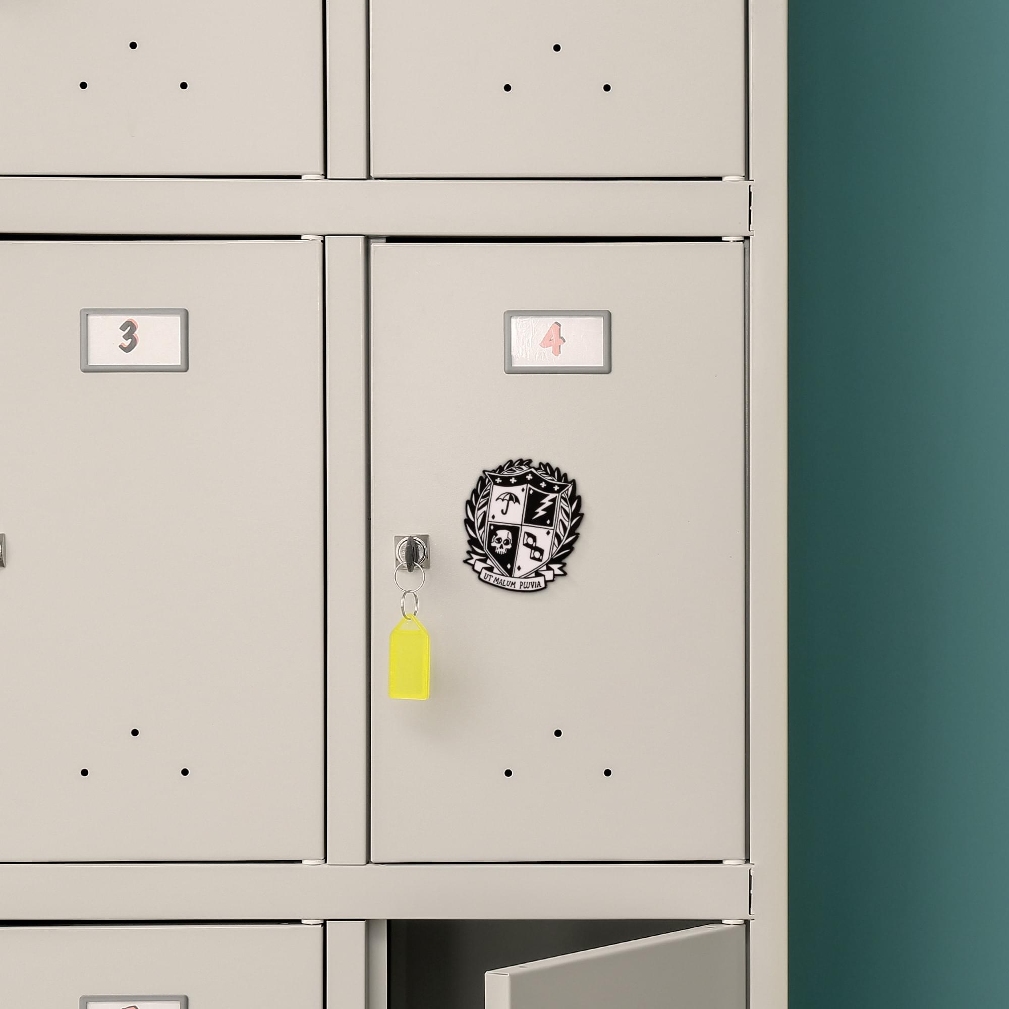 Alt View 1. Dark Horse Comics - Umbrella Academy School Crest 2 Inch Enamel Magnet - Black.