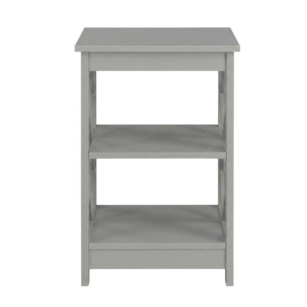 Angle. FurniFact - Contemporary End Table with Modern Design and Sturdy Frame - Gray.