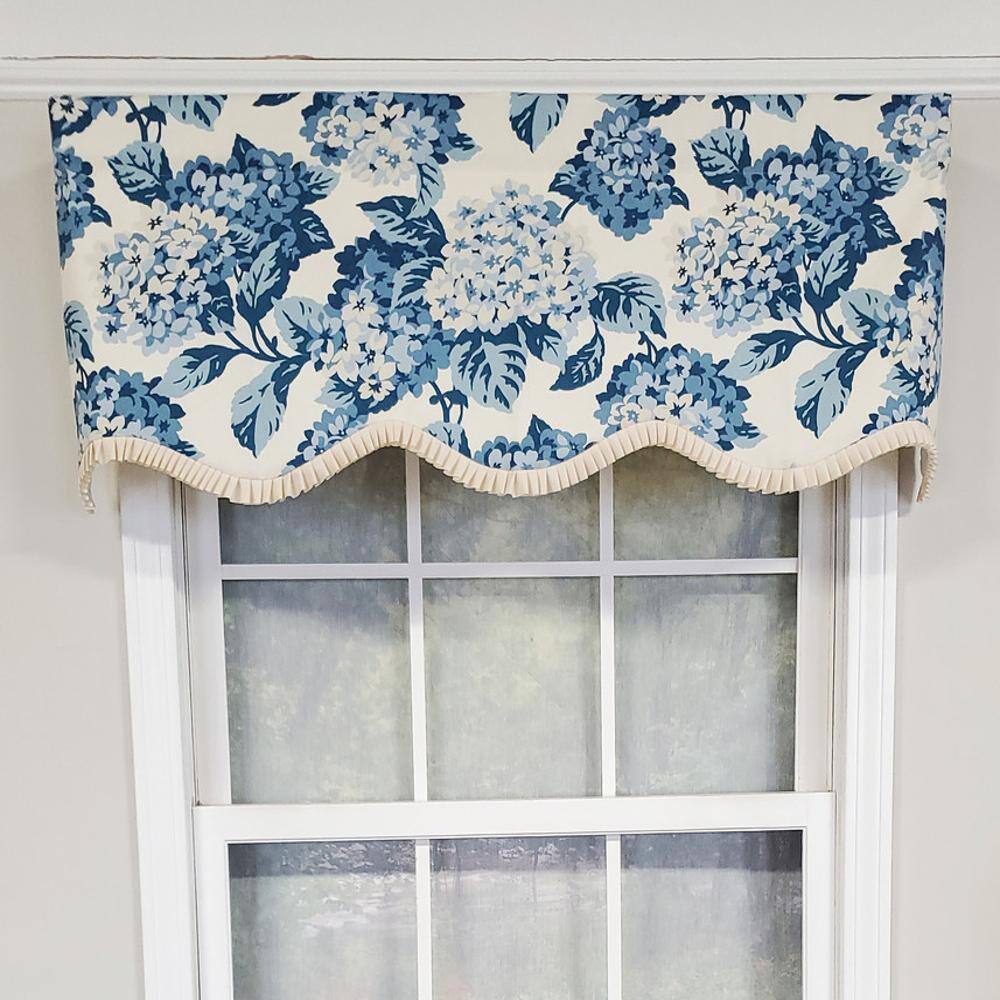 Angle. RLF Home - RLF Home Luxurious Modern Design Classic Summer Wind Provance Style Window Valance 50" x 16" Porcelain - Porcelain.