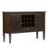 Front. Simpli Home - Carlton Sideboard Buffet and Wine Rack - Dark Tobacco Brown.