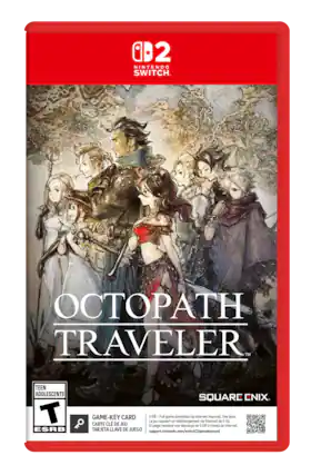 OCTOPATH TRAVELER™
TEEN ADOLESCENTS
SQUARE ENIX
GAME-KEY CARD
CARTE CLÉ DE JEU
TARJETA LLAVE DE JUEGO
4 GB - Full game download via internet required. See back.
Le jeu requiert un téléchargement via Internet de 4 Go.
El juego requiere un descargado de 4 GB a través de Internet.
support.nintendo.com/switch2/gamekeycard - T (Teen 13+)