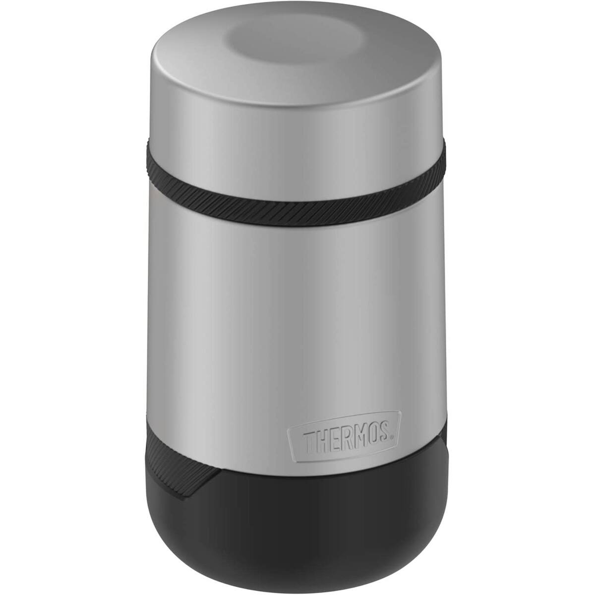 Alt View 1. Thermos - Thermos 18 oz. Alta Stainless Steel Food Jar - Matte Steel/Espresso Black - Silver.