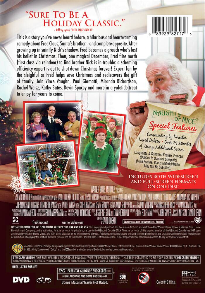 Back. Fred Claus   - DVD.