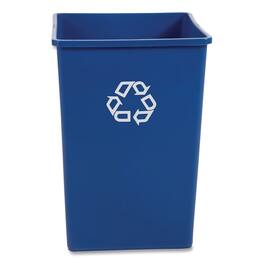 RubberMaid - Square Recycling Container, 35 gal, Plastic, Blue