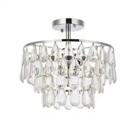 Elegant Lighting - Mila 14 inch flush mount in - Chrome