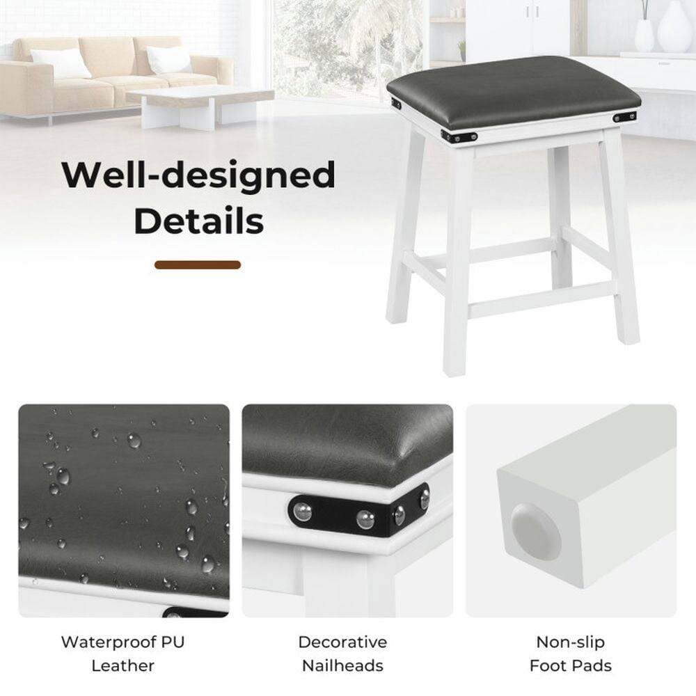 Well-designed Details

- Waterproof PU Leather
- Decorative Nailheads
- Non-slip Foot Pads