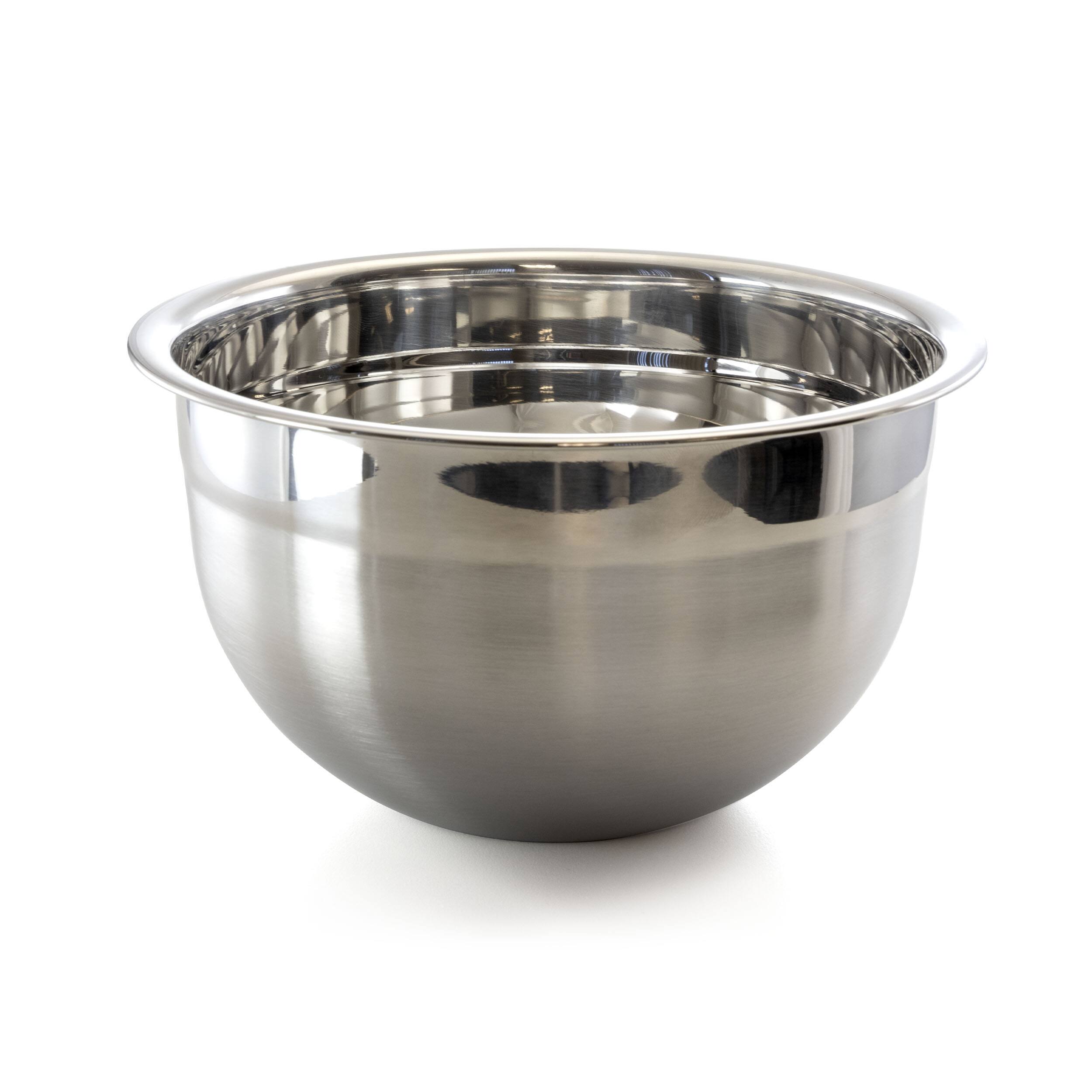 Alt View 4. MegaChef - MegaChef 5 Piece Multipurpose Stackable Mixing Bowl Set with Lids - Silver.