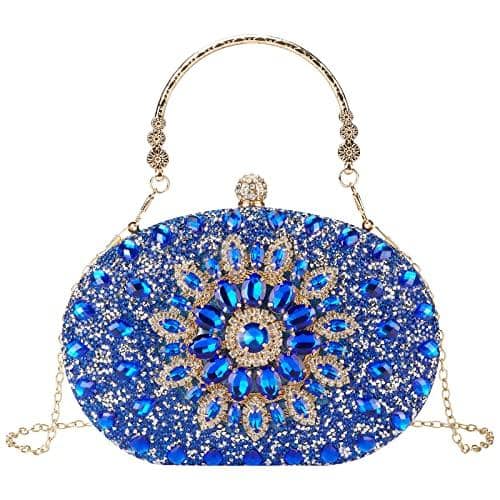 Fabibe - Rhinestone Evening Clutch Purses For Women Weddings Party Crystal Glitter Sparkly Handbag - Gold