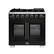 Front. Forno Appliances - Capriasca 5.36 Cu. Ft. Freestanding Gas Convection Range with French Doors and Rotisserie Air Fryer - Black.