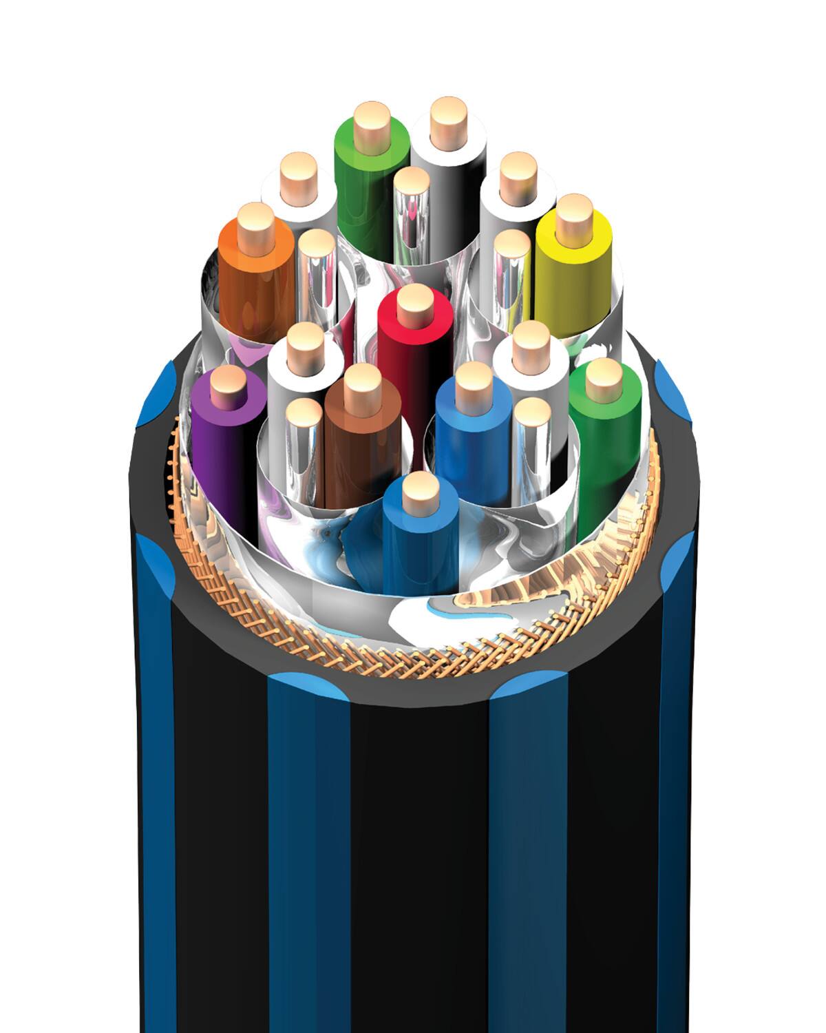 Alt View 12. AudioQuest - Blueberry 18 10' 4K-8K 18Gbps In-Wall Rated HDMI Cable - Black with Blue Stripes.