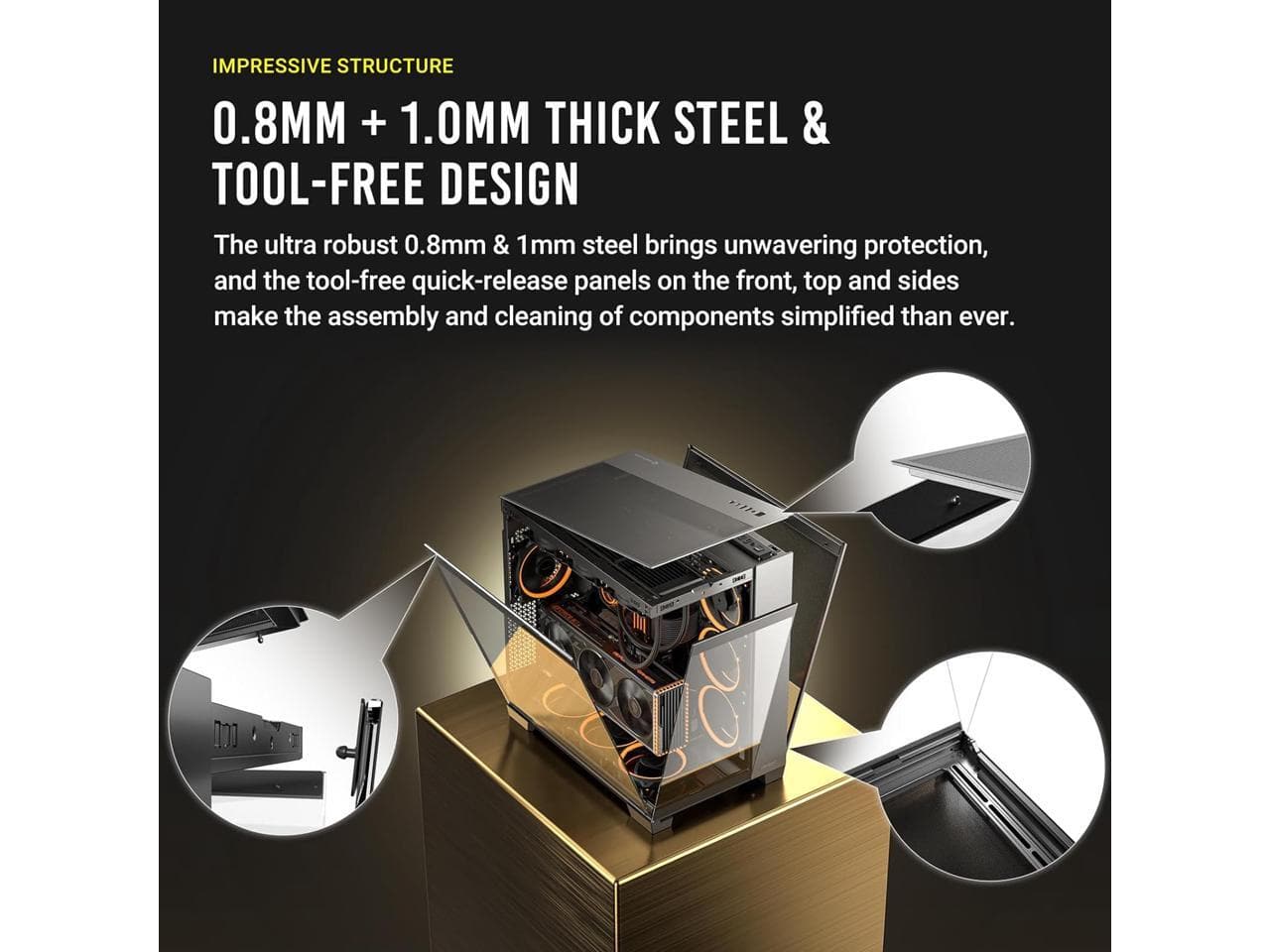 Antec C8, RTX 40 Compatible, Dual Chamber, Toolless, Type C, 360mm