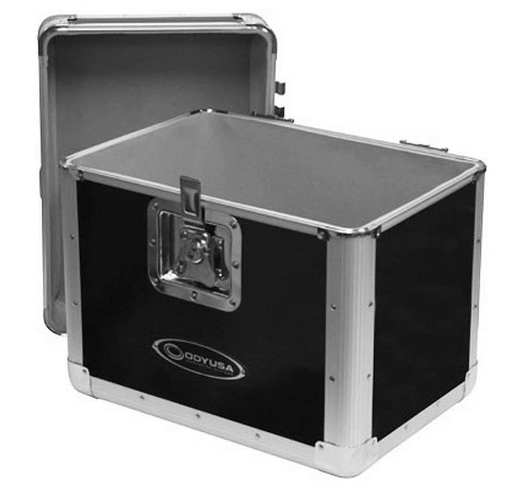 Alt View 1. Odyssey Case - Odyssey KROM Series Record Utility Case for 70 12" Vinyl Records & LPs, Black - black.