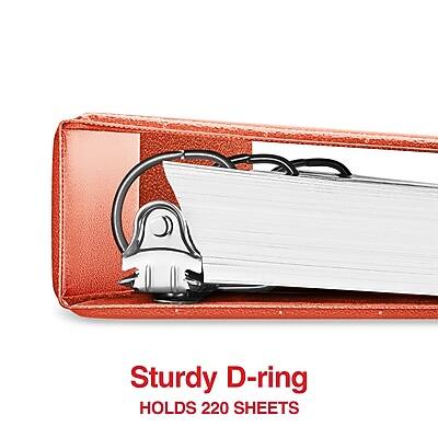 Sturdy D-ring  
HOLDS 220 SHEETS