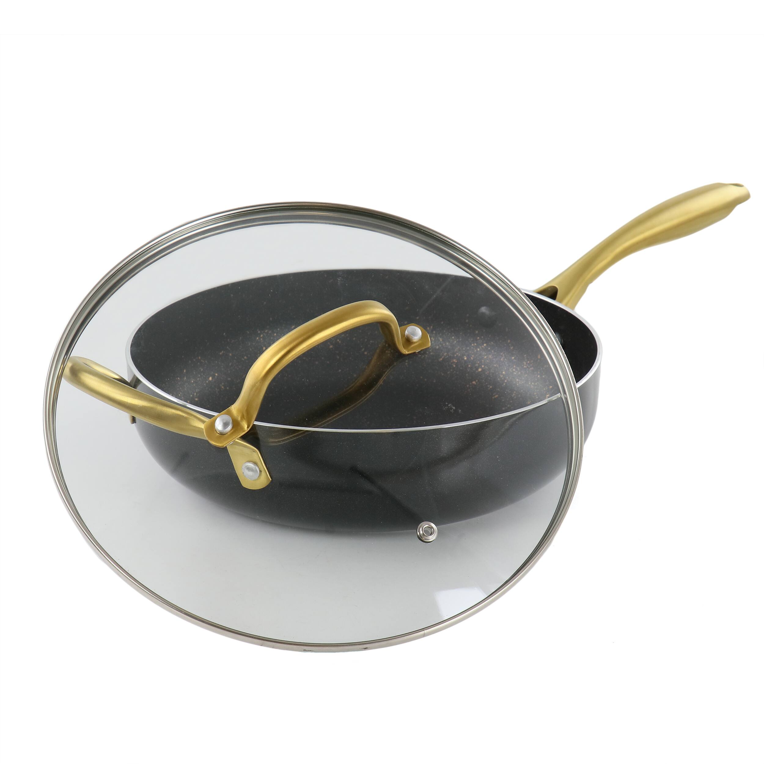 Alt View 1. Gibson - Gibson Home Ellsworth 3.5 Quart Aluminum Nonstick Saute Pan With Lid - Silver.
