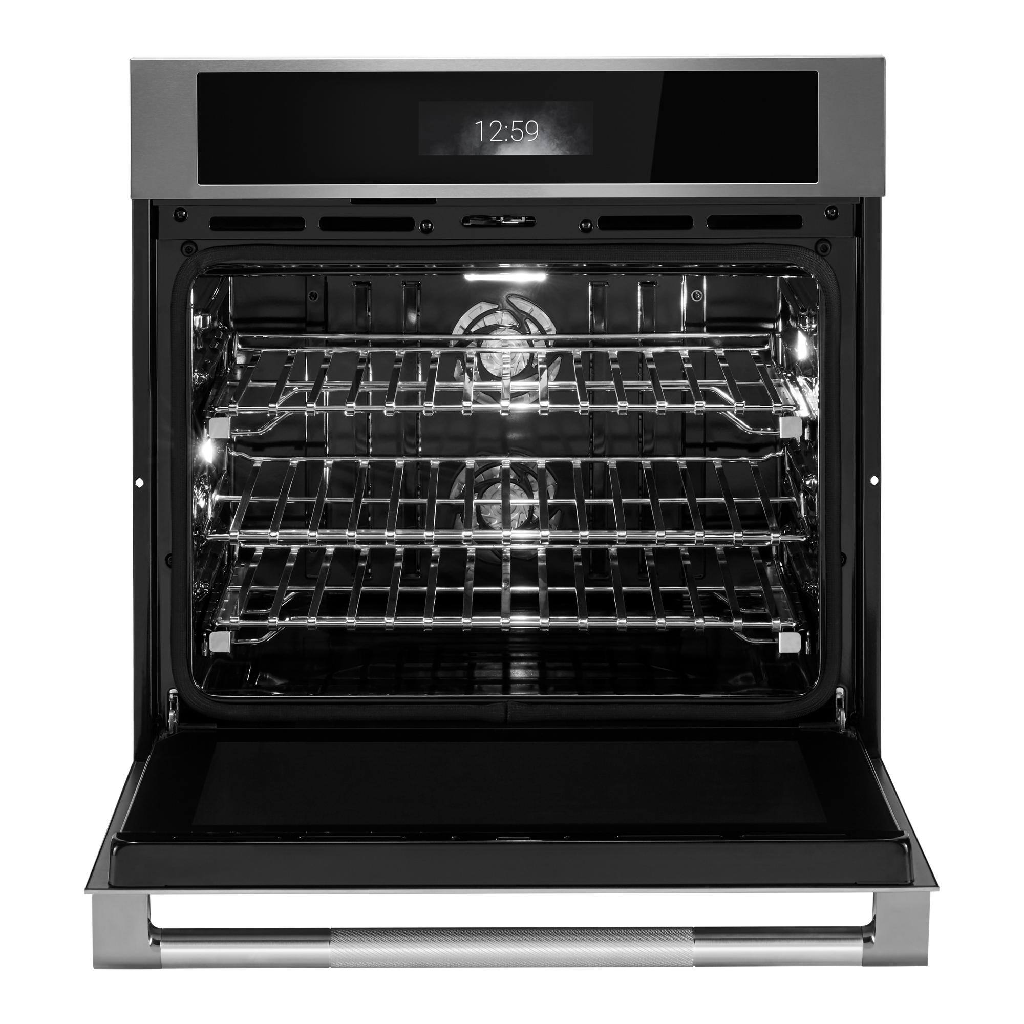 Alt View 1. JennAir - RISE 30" Built-In Single Electric Convection Wall Oven with Advanced Temperature Precision - PrintShield Stainless.