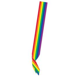 The Beistle Company - Rainbow Satin Sash (Pack of 6) - Multicolor
