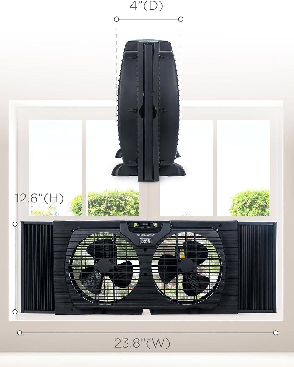 The text on the image reads: "4" (D) 12.6" 6" (H) - ISESIALE - BLACKE POCKLS 0O 23.8" (W)."

Corrected text: "4" (D) 12.6" 6" (H) - ISESIALE - BLACKE POCKLS 0O 23.8" (W)".