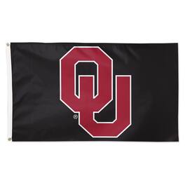 WinCraft - Oklahoma Sooners 3' x 5' Single-Sided Vibrant Deluxe Flag - Black