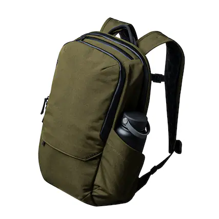 Front. ALPAKA - 24L Laptop Backpack for Up to 16" Laptops - Elements Backpack Pro for Work, Travel & Commuting - Army Green Axoflux 600D.
