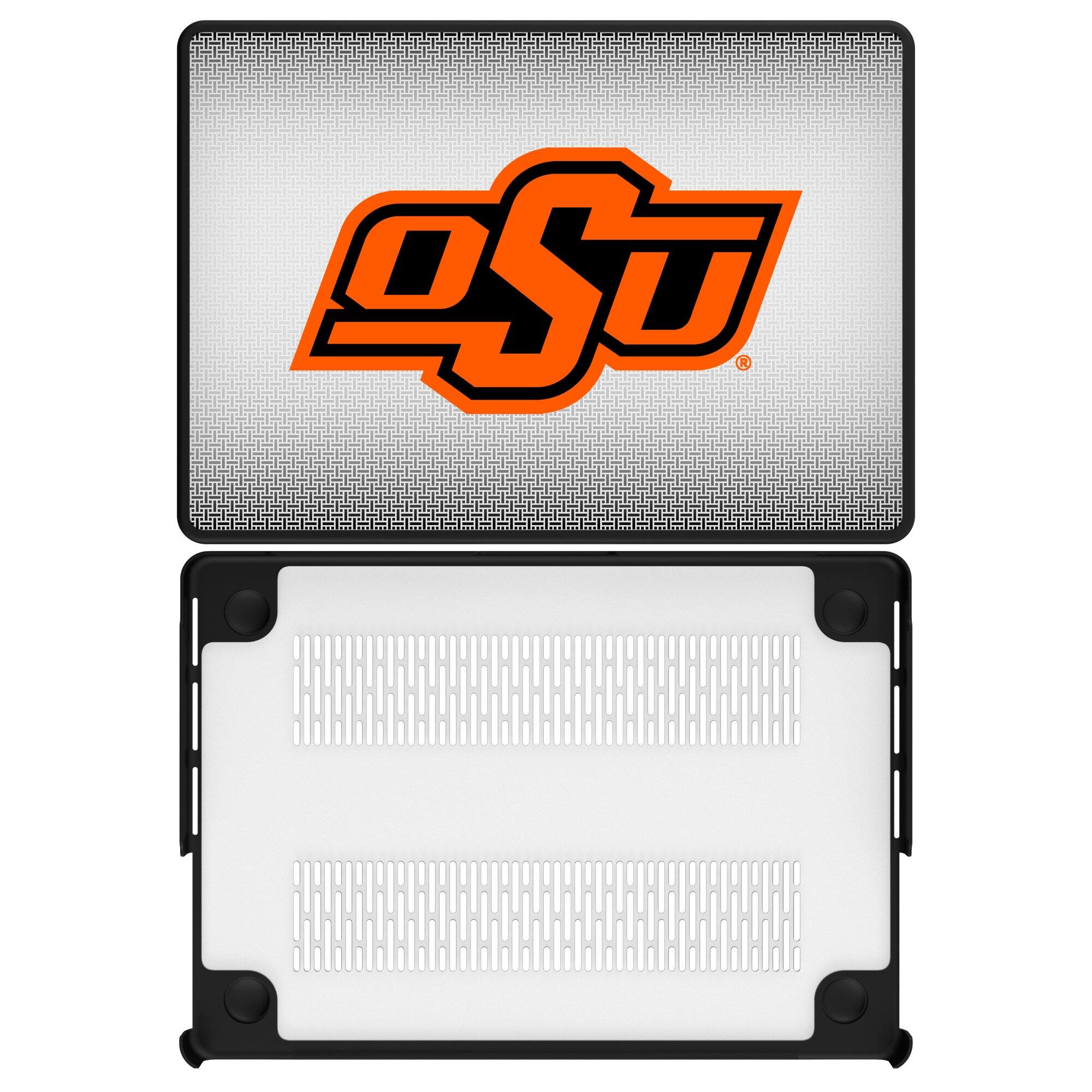 Front. Keyscaper - Oklahoma State Cowboys Linen MacBook Case - Air 15 in - Multicolor.