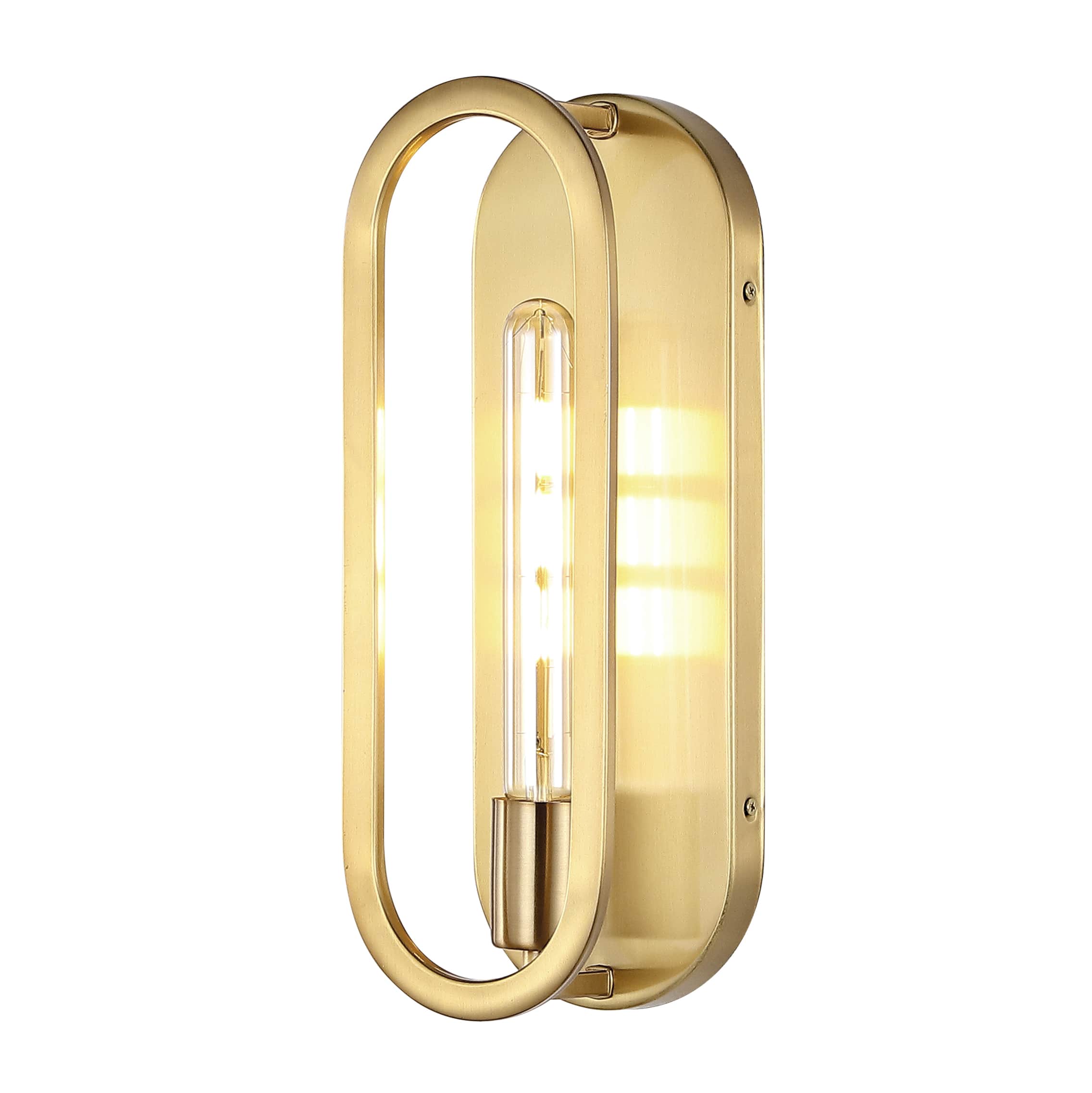 Jonathan Y - Emilia 4.75" 1-Light Modern Bohemian Iron LED Sconce - Brass Gold