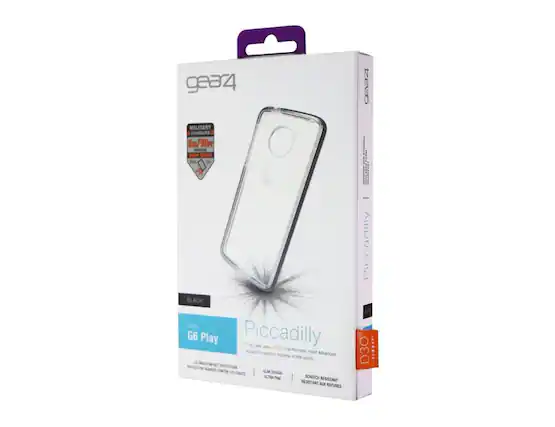 gear4 MILITARY STANDARD 9/10x TESTED GADZ BLACK G6 Play Piccadilly The thinnest most advanced in the world | SLIM DESIGN ULTRA FINE | SCRATCH RESISTANT | ULTRA FINE | RESISTANT AURA RAYURES - Piccadilly