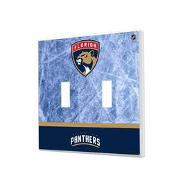 Keyscaper - Florida Panthers Wordmark Double Toggle Lightswitch Plate - Multicolor