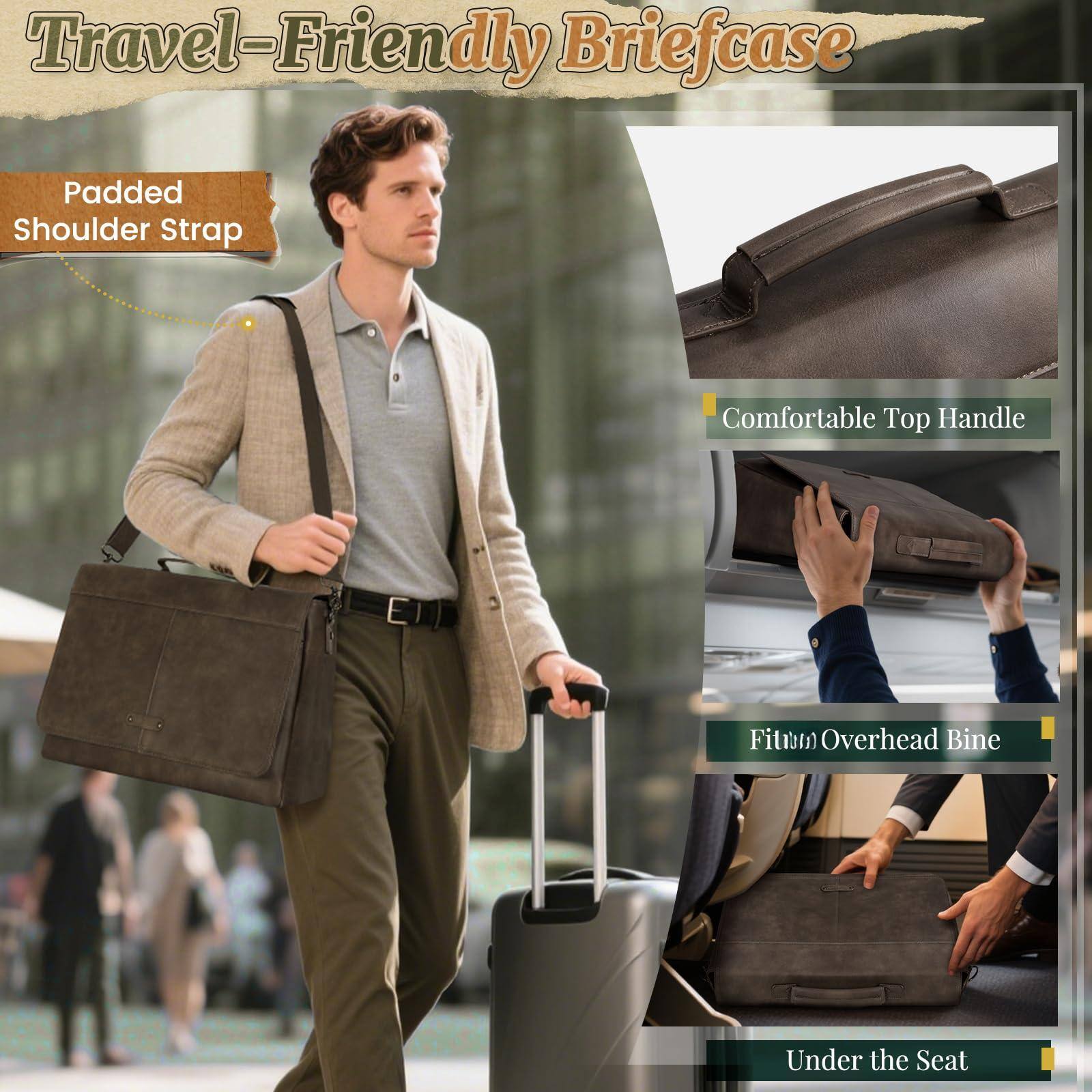 Travel-Friendly Briefcase

- Padded Shoulder Strap
- Comfortable Top Handle
- Fits Overhead Bin
- Under the Seat