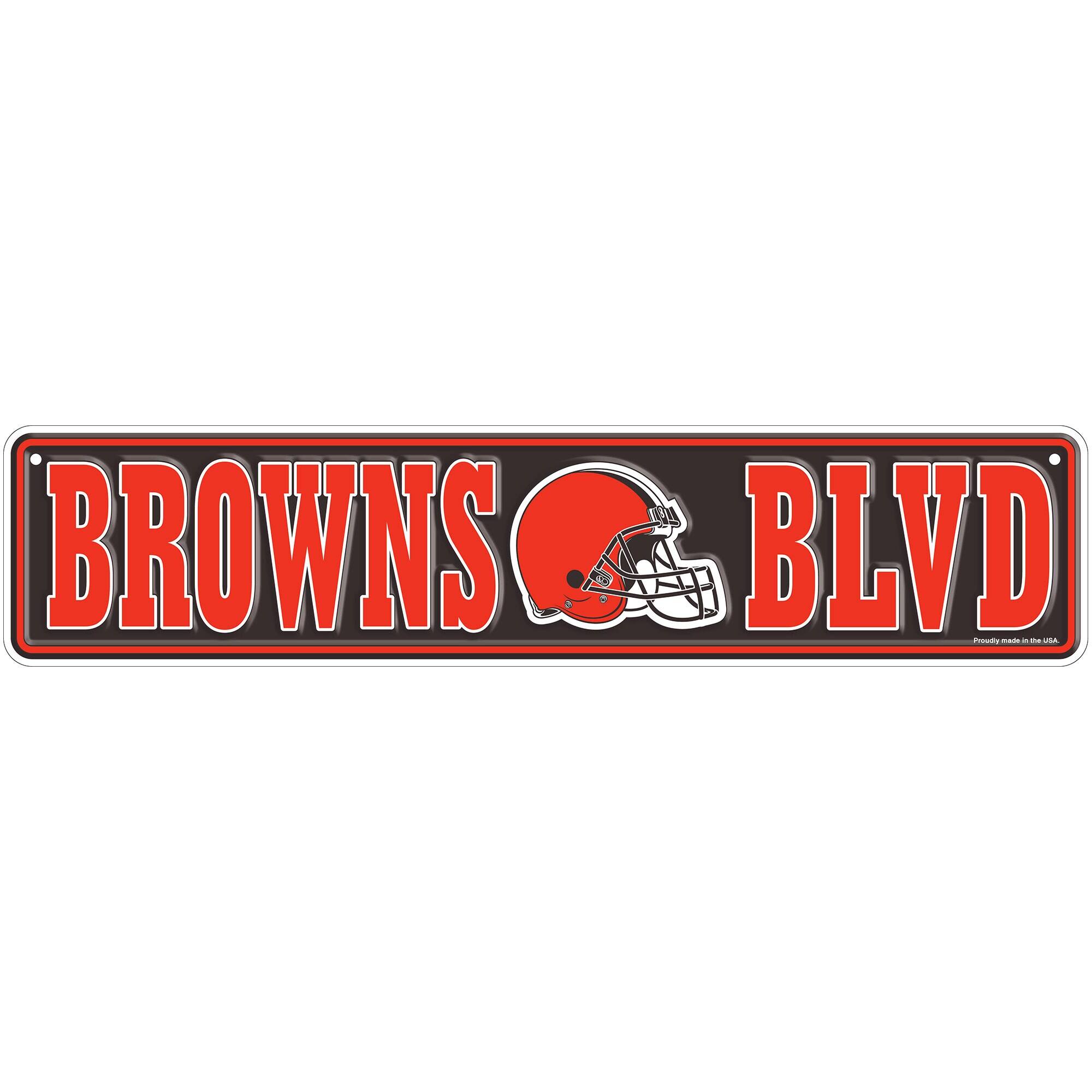 Cleveland Browns 4" x 18" Team Boulevard Metal Sign