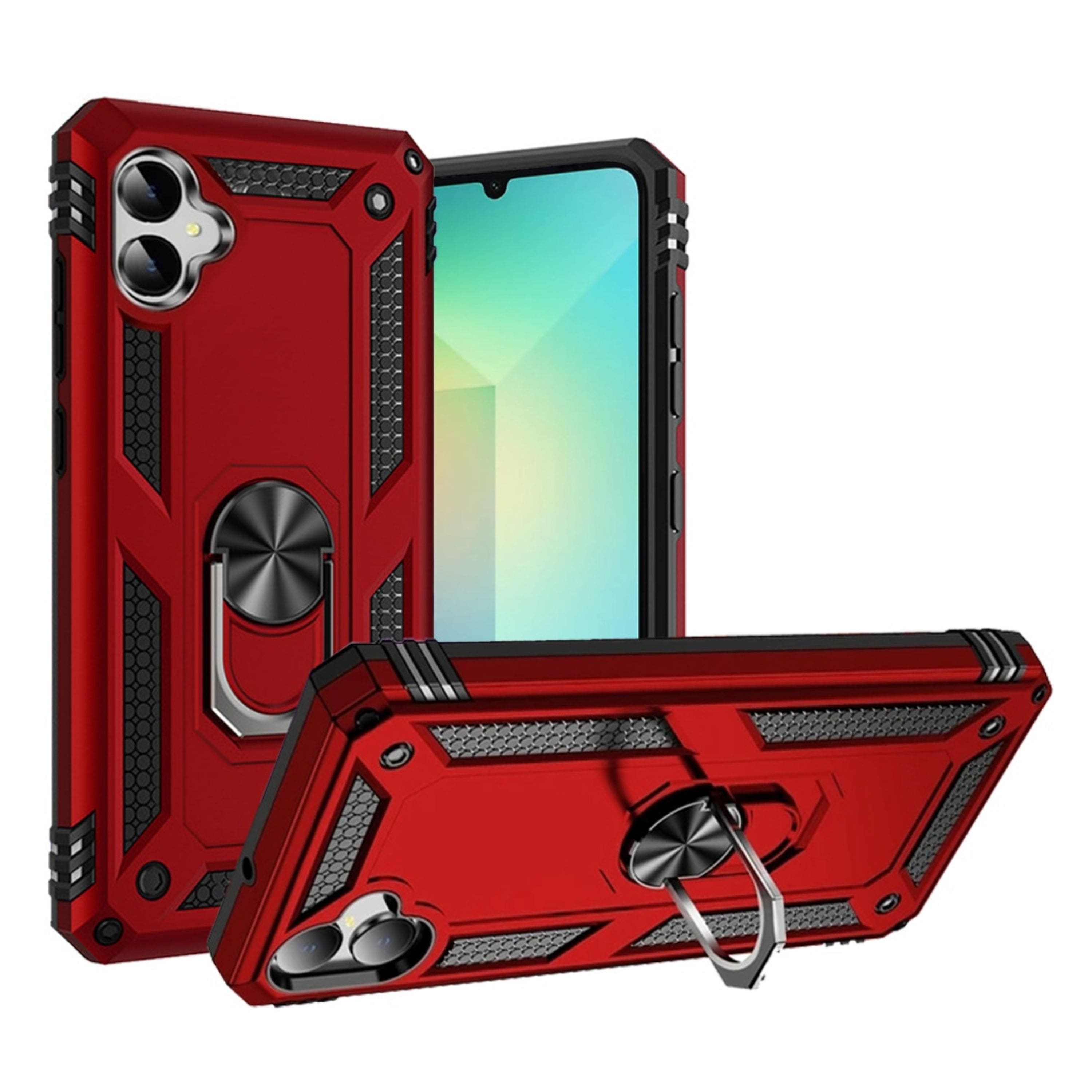 Kitcheniva - Protective Hybrid Cover Magnetic Ring Kickstand Phone Case For Samsung Galaxy A06 - Red price history on PriceWatchPro