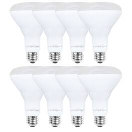 VIRIBRIGHT - 65-Watt EQ BR30 E26 Dimmable LED Indoor Flood Light Bulb, 2700K (8-Pack) - White