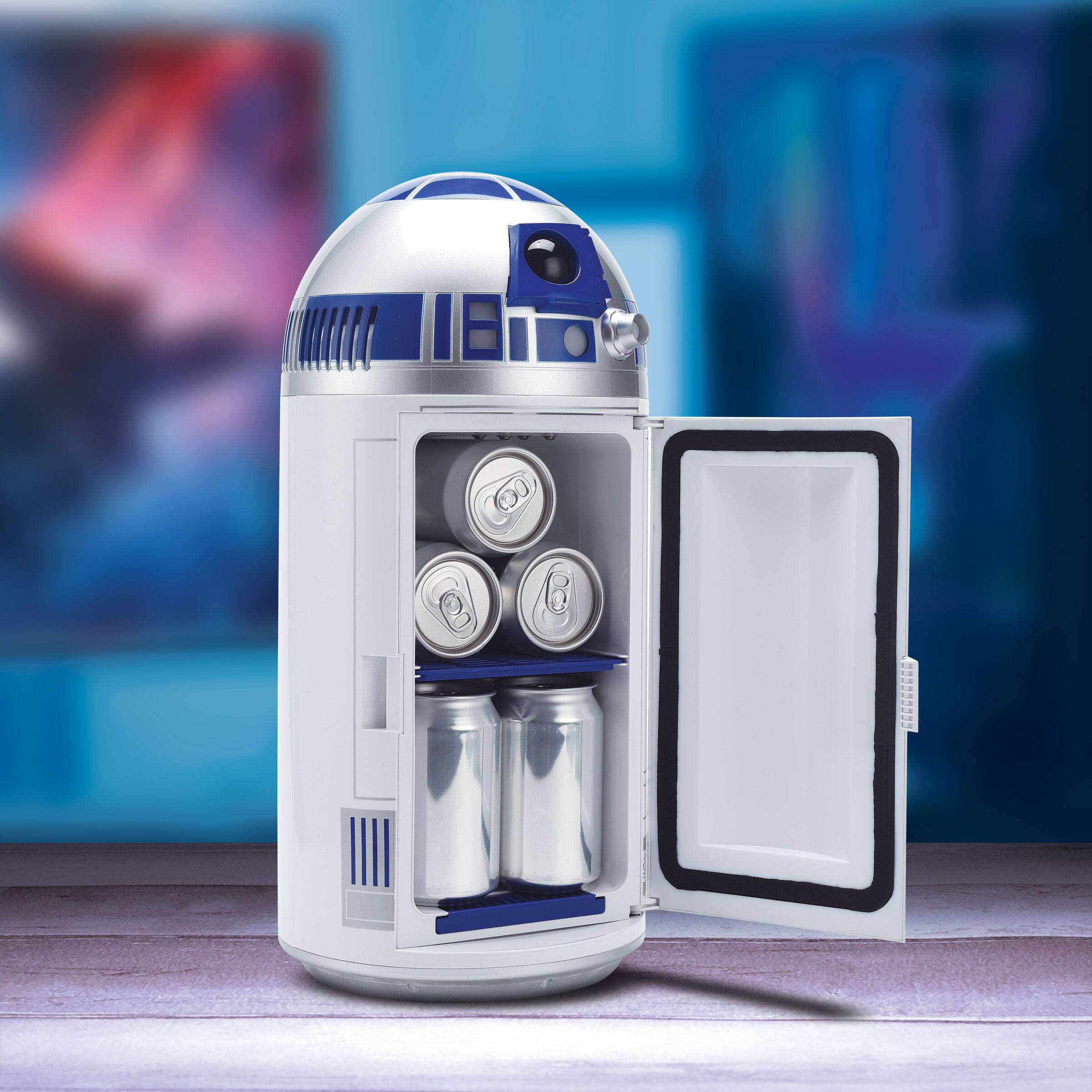 Alt View 2. Star Wars - Ukonic Star Wars R2-D2 Mini Fridge 18" 4.5 Liter Portable Refrigerator - White.
