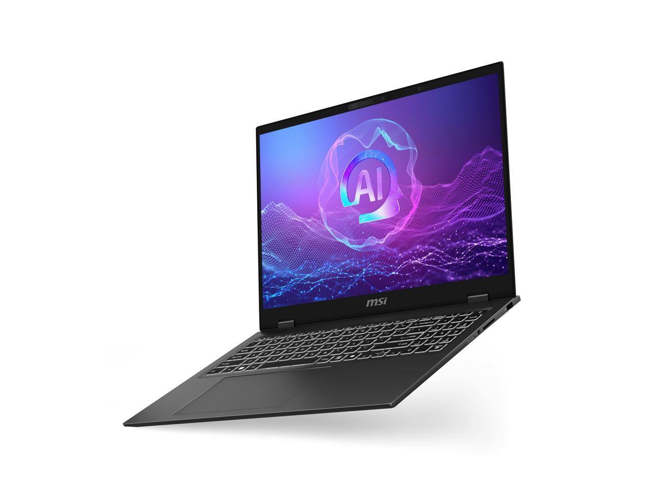 Alt View 6. MSI - MSI Prestige 16 AI Evo 16” UHD+ OLED Laptop - Intel Core Ultra 7 255H 2025 - Intel Arc Graphics - 16GB RAM - 1TB Storage - Stellar Gray.