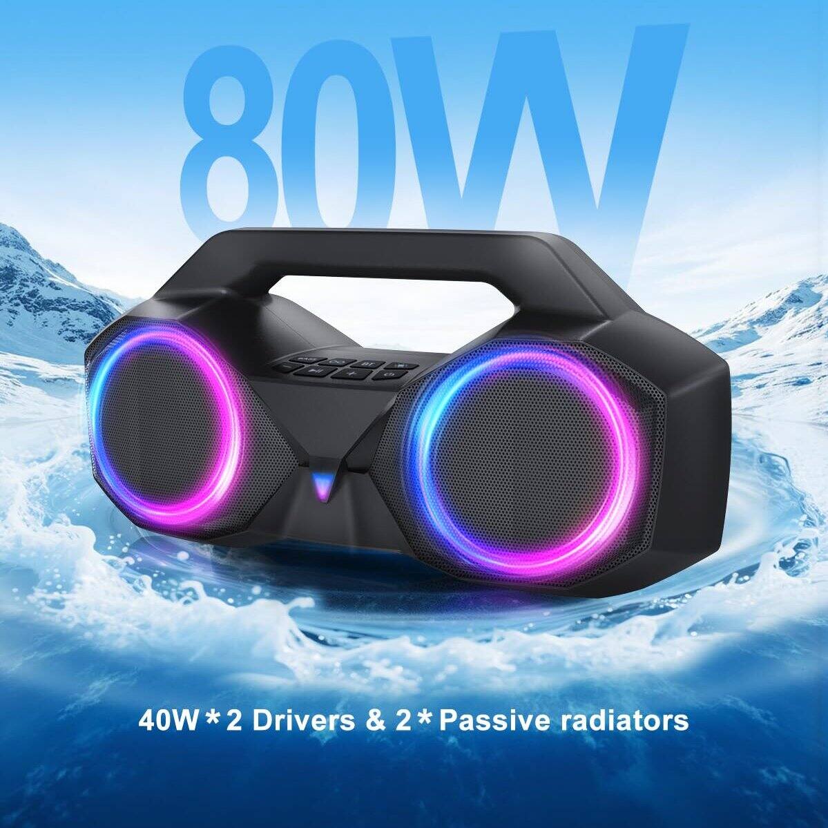 80W

40W * 2 Drivers & 2 * Passive radiators