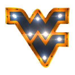 Imperial - West Virginia Mountaineers Logo Lighted Recycled Metal Sign - Multicolor