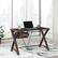 Alt View 12. OSP Home Furnishings - 48" Glass Top Desk with Storage - Cherry.