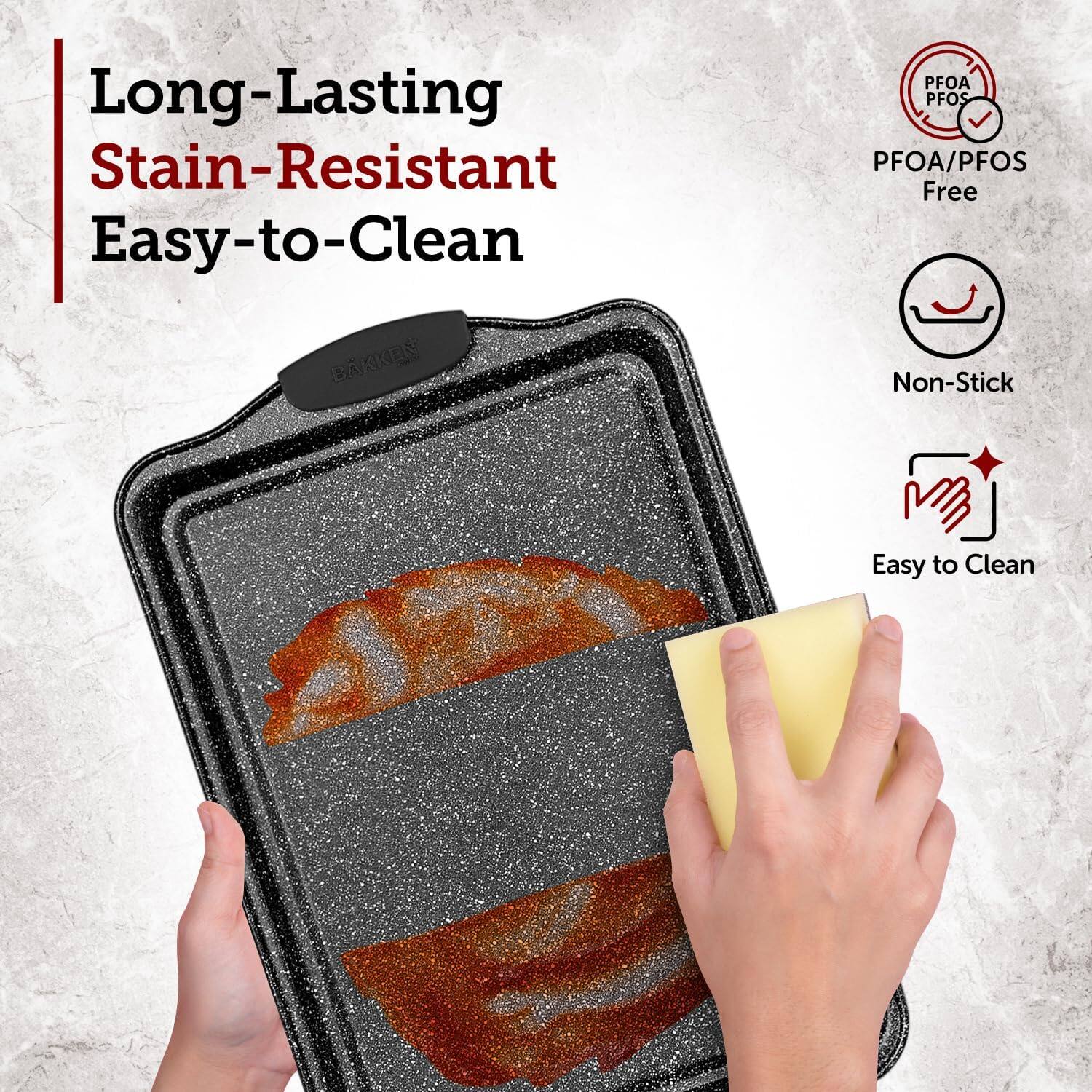 Long-Lasting Stain-Resistant Easy-to-Clean, PFOA/PFOS Free, Non-Stick, Easy to Clean