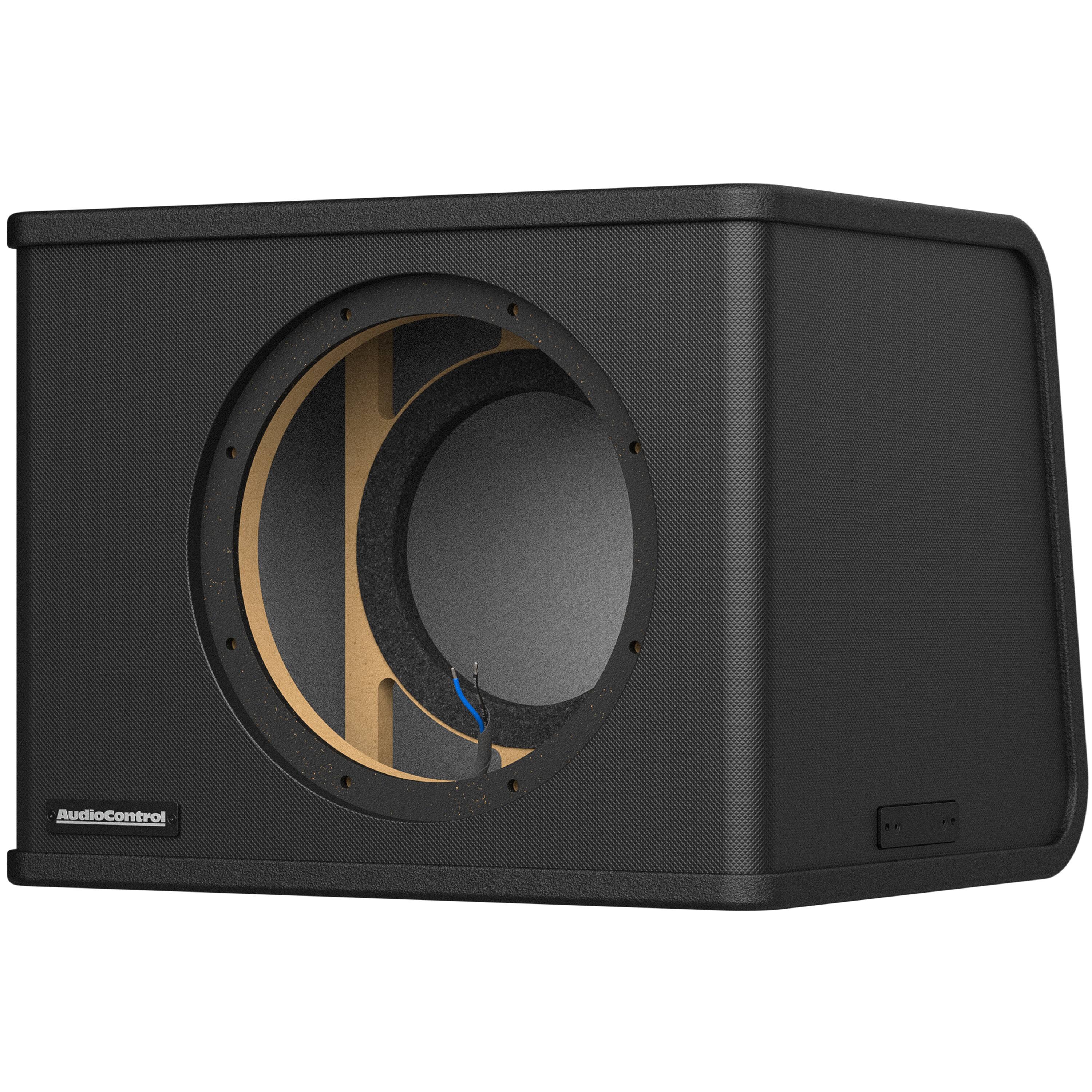 Alt View 17. AudioControl - Spike Series 10” Single-Voice-Coil 2-Ohm Loaded Vented Subwoofer Enclosure - Black.
