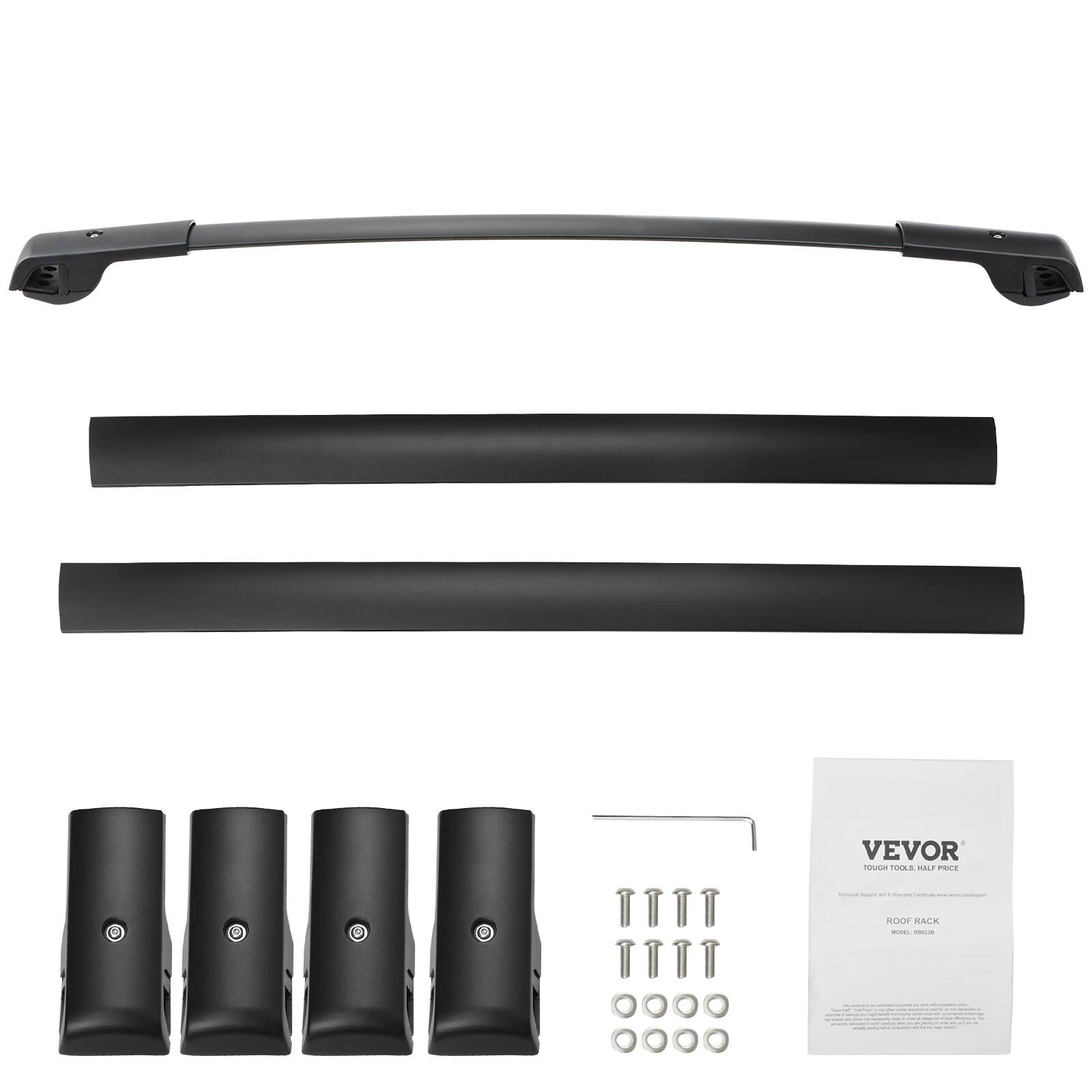 The text on the image is: "VEVOR Tough Tools Roof Rack Kit - 1.25" x 1.25" - 1000 lbs."
